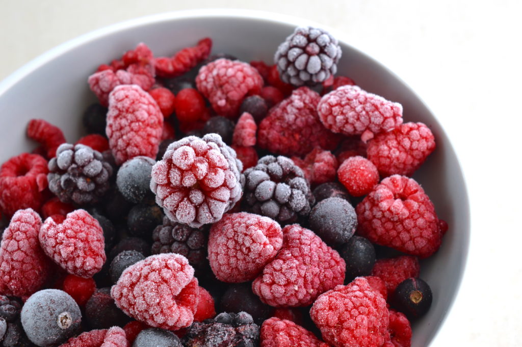 Frozen Mixed Berries in a Bowl